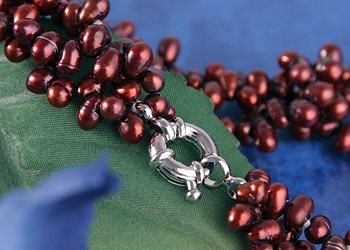 Collier Perlenkette C05 3-Reihig