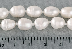 Süßwasser Zucht-Perlen-Kette 5-reihig -weiß-